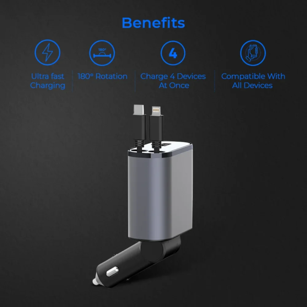 4 in 1 Mobile Charger,Car Charger 120W