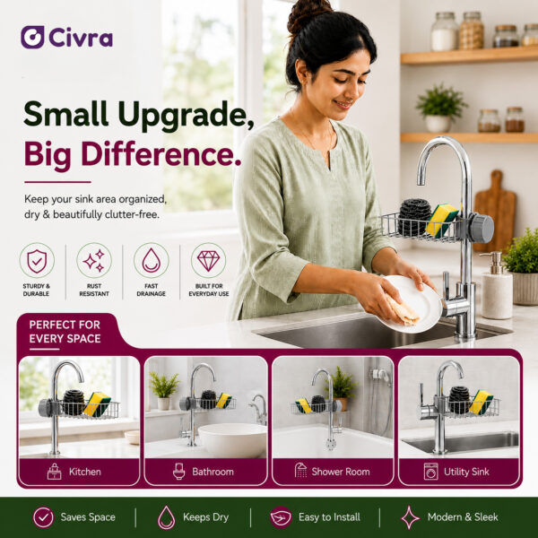 Stainless Steel Adjusting Multifunctional Over Kitchen Sink
