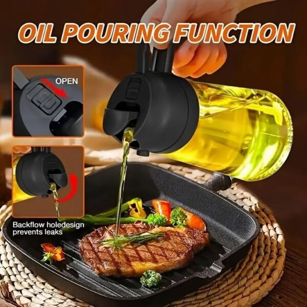 Glass Oil Sprayer and Dispenser Bottle Multi Color