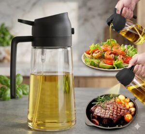 Glass Oil Sprayer and Dispenser Bottle Multi Color