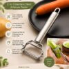 2 in 1 Stainless Steel Julienne Vegetable Peeler