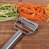 2 in 1 Stainless Steel Julienne Vegetable Peeler