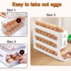 4-Tier Automatic Rolling Egg Dispenser for Refrigerator