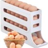 4-Tier Automatic Rolling Egg Dispenser for Refrigerator