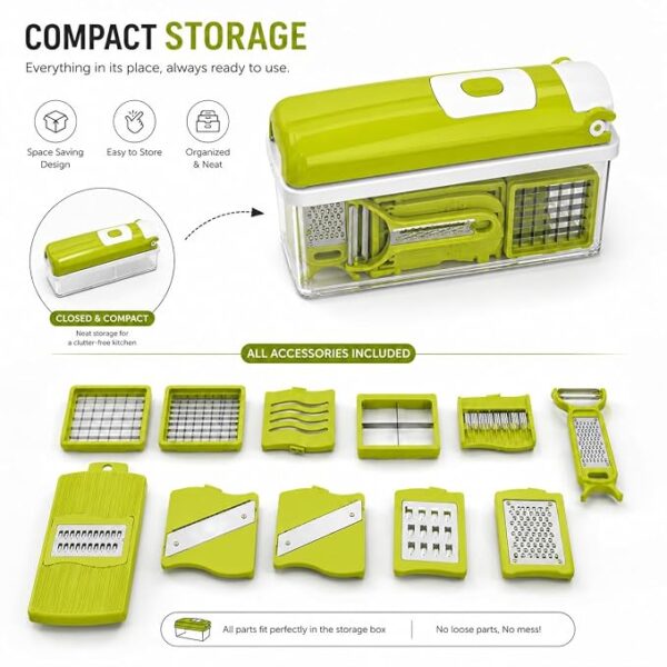 13-in-1 Vegetable Cutter with Storage Container