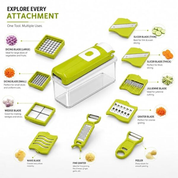 13-in-1 Vegetable Cutter with Storage Container