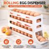 4-Tier Automatic Rolling Egg Dispenser for Refrigerator