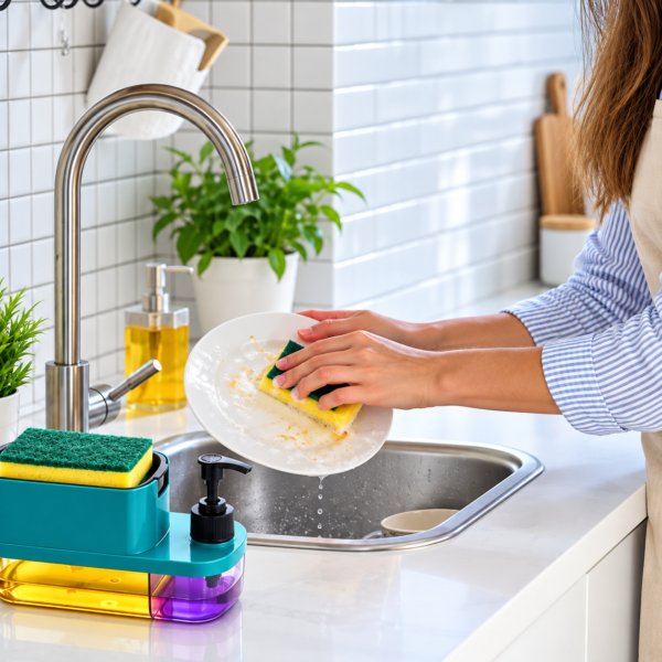 3-in-1 Soap Dispenser with Sponge Holder