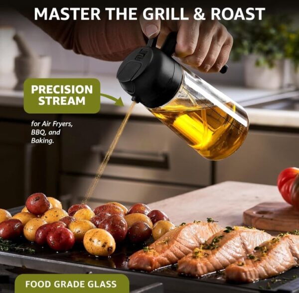 Glass Oil Sprayer and Dispenser Bottle Multi Color