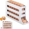 4-Tier Automatic Rolling Egg Dispenser for Refrigerator