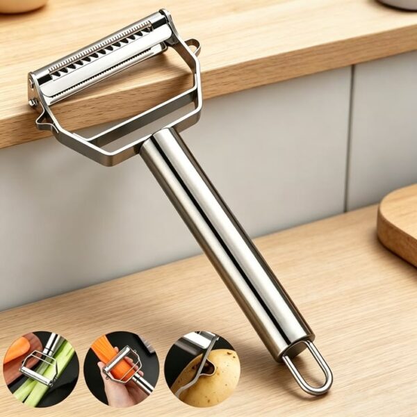 2 in 1 Stainless Steel Julienne Vegetable Peeler
