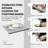 Stainless Steel Cutting Board for Kitchen,Chopping Board for Meat